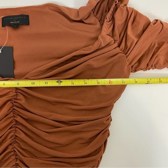 Michael Costello Ana Mini Dress in Terra Cotta Size L - Picture 11 of 13
